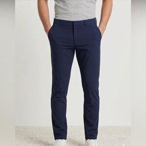 Perry Ellis Slim Fit Stretch Performance Chino Pants Navy 34x32